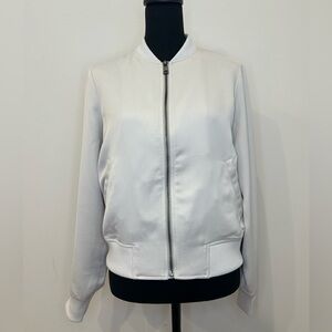 Banana Republic Ivory Bomber Jacket Size Small